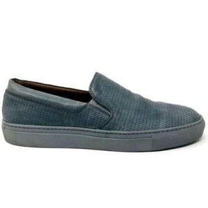 Aquatalia Anderson mens loafers Loafer 11 BoxT embossed gray leather